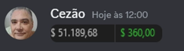 Mensagem de aluno no Discord