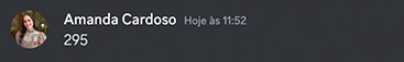Mensagem de aluno no Discord